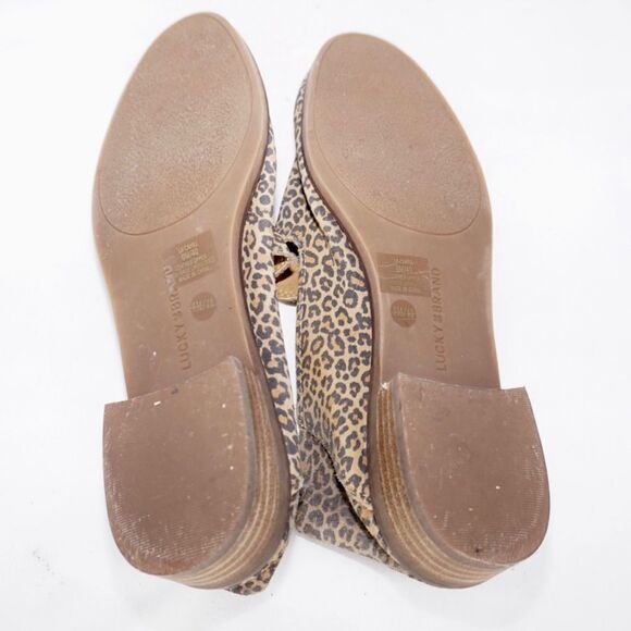 Lucky Brand 'Cahlil' Leopard-Print Suede Loafers, Size 9 - Picture 7 of 8